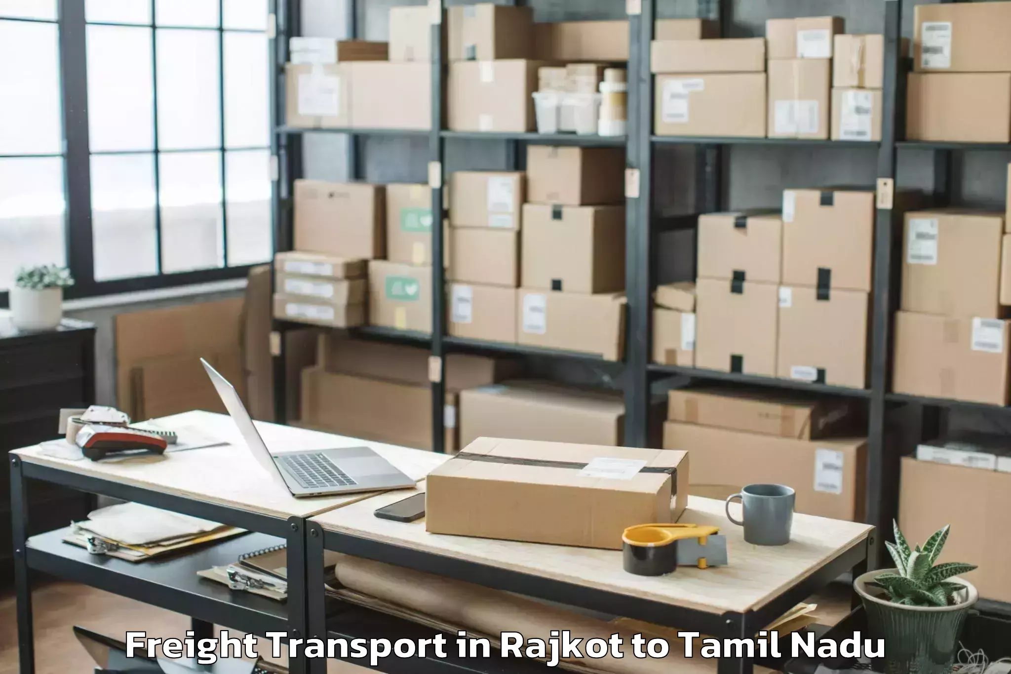 Top Rajkot to Andipatti Freight Transport Available